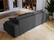 Ecksofa L-Form Links mit Schlaffunktion und Bettkasten California Grau