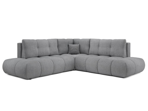 Ecksofa mit Schlaffunktion und Bettkasten Links Kair Grau