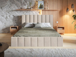 Polsterbett mit Bettkasten und Lattenrost 180x200 Siena Beige