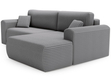 Ecksofa mit Schlaffunktion und Bettkasten Belvio rechts Dunkelgrau