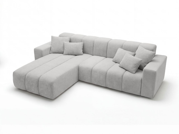 Ecksofa L-Form Links Nork Grau