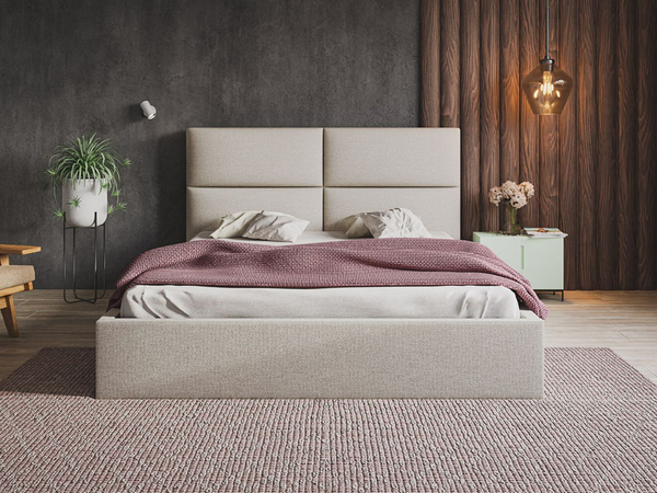 Polsterbett mit Bettkasten und Lattenrost 180x200 Marad Beige