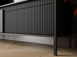 TV-Lowboard mit Türen 153 cm Sorano Schwarz