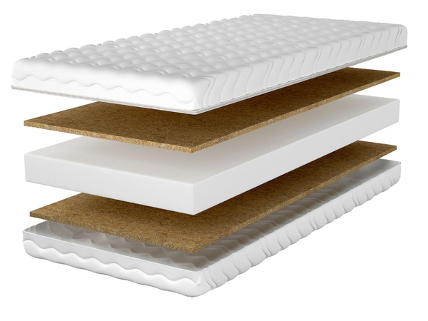 Schaummatratze mit Kokosmatte und Polyurethanschaum Fino 10 80x200