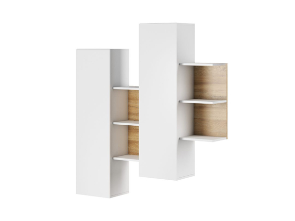 Stilvoll Wohnzimmer-Set Alvano Braun, Weiß