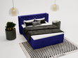 Boxspringbett mit Bettkasten 180x200 Lion Dunkelblau