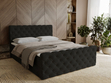 Boxspringbett mit Bettkasten 120x200 Lunaris Schwarz
