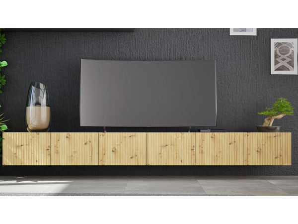 Set mit zwei TV-Lowboard mit Türen 150 cm Kioto Artisan Eiche
