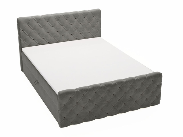 Boxspringbett mit Bettkasten 140x200 Lunaris Dunkelgrau