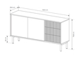 Kommode mit Türen und Schubladen 154 Gradimento Eiche Cremona