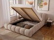 Polsterbett mit Bettkasten und Lattenrost 160x200 Doria Beige