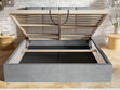 Polsterbett mit Bettkasten und Lattenrost 180x200 Malo Dunkelgrau