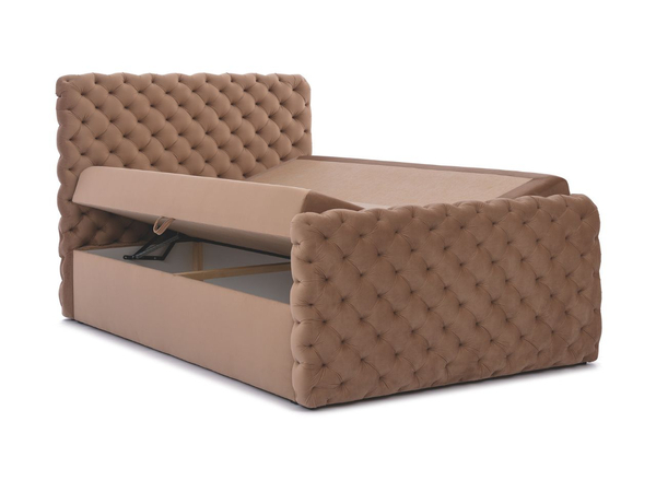 Boxspringbett mit Bettkasten 160x200 Cleo Lux Beige