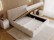 Polsterbett mit Bettkasten und Lattenrost 160x200 Smile Creme