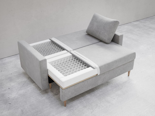 Schlafsofa mit Bettfunktion und Bettkasten Castelo Grün