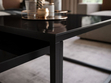 Couchtisch auf schwarzem Gestell mit Glasplatte Asumi Schwarz 35x41
