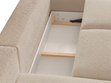 Ecksofa L-Form mit Schlaffunktion und Bettkasten Avelin Rechts Beige