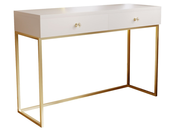 Schminktisch mit Schubladen Belleza Kaschmir Hochglanz Gold Frame
