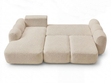Ecksofa L-Form mit Schlaffunktion und Bettkasten Avelin Links Beige