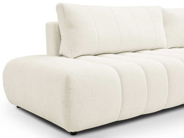 Ecksofa mit Schlaffunktion und Bettkasten Rechts Adoro Creme