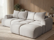 Ecksofa L-Form Rechts mit Schlaffunktion und Bettkasten Bonno Grau