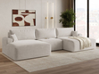 Wohnlandschaft mit Schlaffunktion und Bettkasten Serene Hellbeige