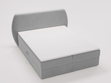 Boxspringbett mit Bettkasten 160x200 Bogota Hellgrau