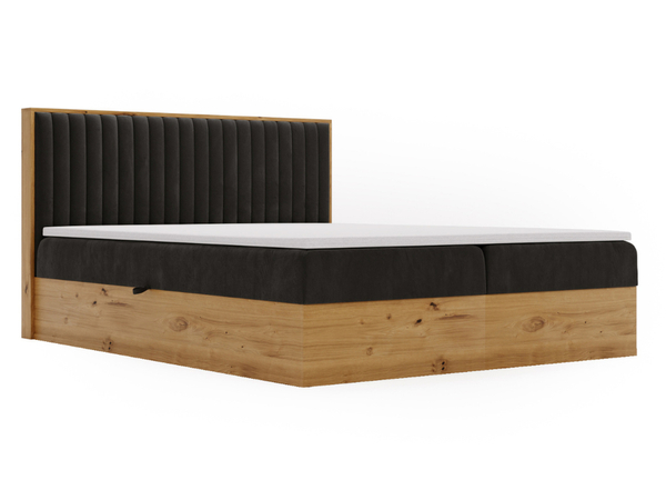 Boxspringbett mit Bettkasten 160x200 Forest Anthrazit
