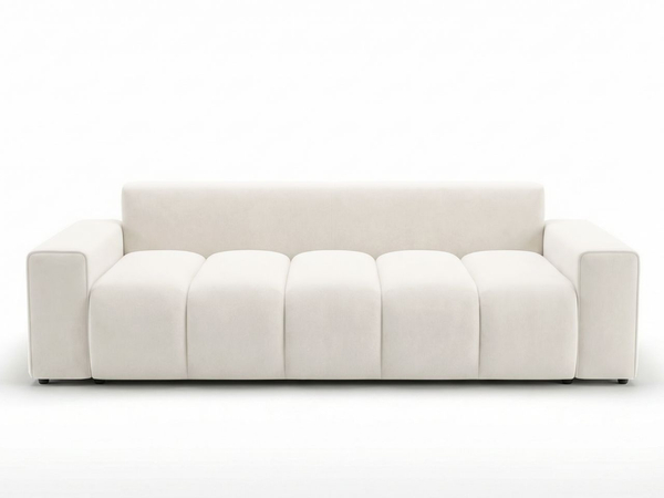 Schlafsofa mit Bettfunktion und Bettkasten Miro Creme