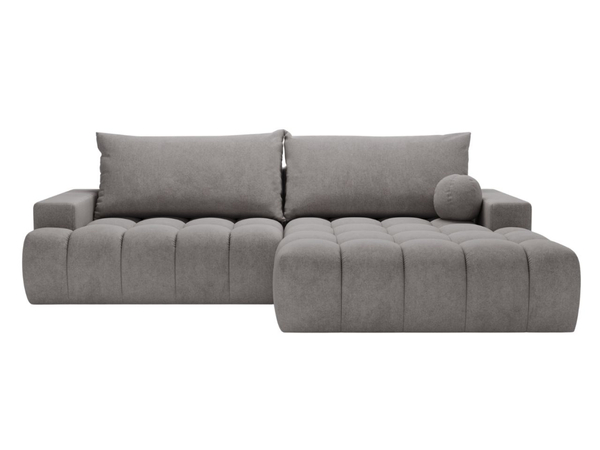 Ecksofa L-Form mit Schlaffunktion und Bettkasten Havi Rechts Grau