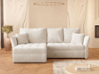 Ecksofa L-Form mit Schlaffunktion und Bettkasten Lino Beige