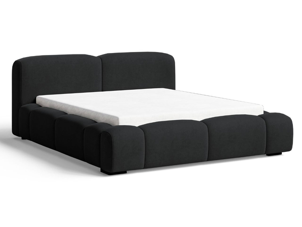 Polsterbett mit Bettkasten und Lattenrost 140x200 Aubi Schwarz