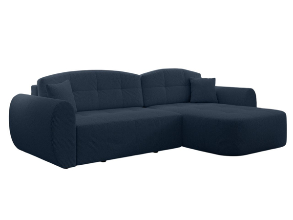 Ecksofa L-Form mit Schlaffunktion und Bettkasten Avessio Dunkelblau