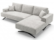 Ecksofa L-Form auf Metallbeinen Leto Rechts Grau