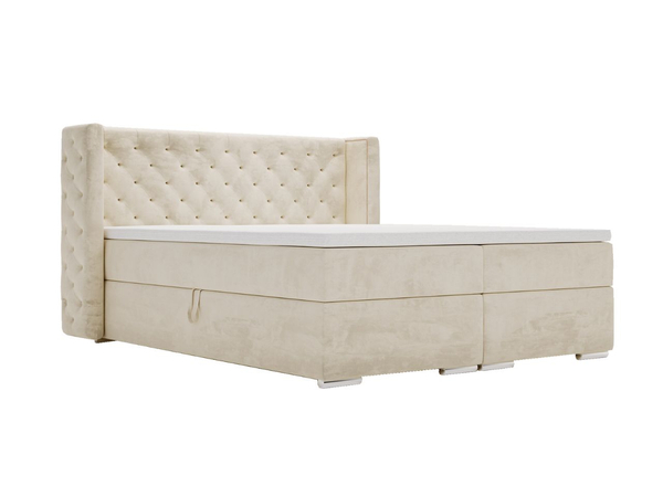 Boxspringbett mit Bettkasten 180x200 Lion Creme