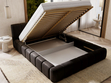 Polsterbett mit Bettkasten und Lattenrost 120x200 Split Schwarz