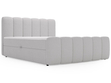Boxspringbett mit Bettkasten 140x200 Bouclé-Stoff Cloud Grau