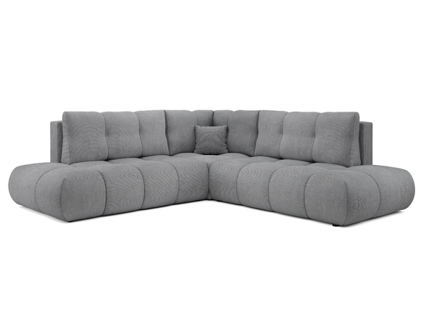 Ecksofa mit Schlaffunktion und Bettkasten Links Kair Grau