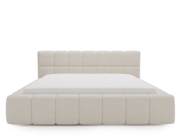 Polsterbett mit Bettkasten und Lattenrost 140x200 Alicante Boucle Beige