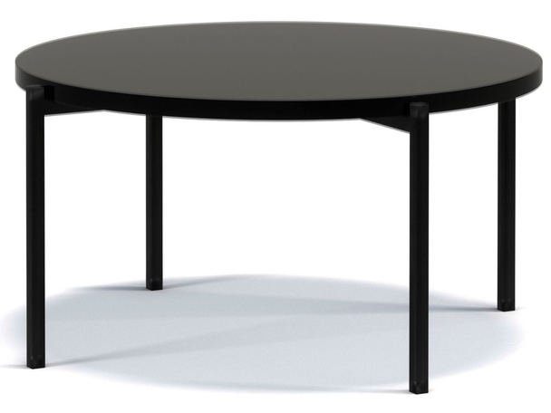 Runder Couchtisch Sevilla 84 cm Schwarz Glanz