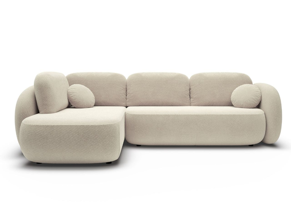 Ecksofa mit Schlaffunktion und Bettkasten Links Carino Beige