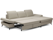 Ecksofa L-Form Rechts mit Schlaffunktion und Bettkasten Hannover Hellbraun