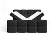 Boxspringbett mit Bettkasten 180x200 Rivon Schwarz