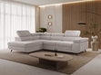 Ecksofa L-Form mit Schlaffunktion und Bettkasten Argon Links Grau