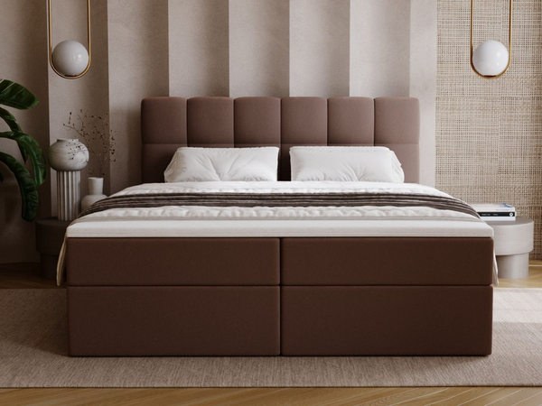 Boxspringbett mit Bettkasten 140x200 Maison Braun