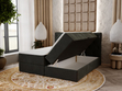 Boxspringbett mit Bettkasten 140x200 Napoli Dunkelgrau