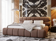 Polsterbett mit Bettkasten und Lattenrost 140x200 Mellow Braun