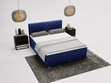 Boxspringbett mit Bettkasten 160x200 Forte Dunkelblau