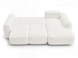 Ecksofa L-Form mit Schlaffunktion und Bettkasten Avelin Rechts Creme