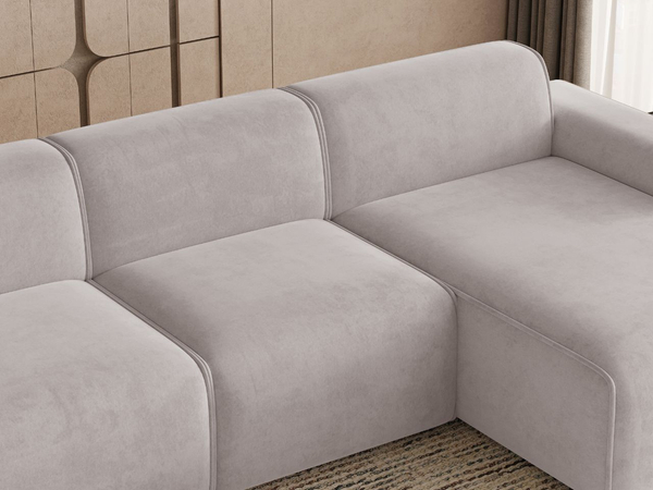 Ecksofa L-Form Rechts Lavia Grau